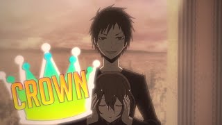 「 The CROWN ♔」
**peaks from around the corner** HEYYYYY!!!
Sooooooo these are two of my collab parts that I uploaded early..... Cause I can xD
Its all black and white with bright neonish colours again xDD
I EVEN TRIED TO ANIMATE A THING!!! (Emphasis on tried xD)
I dont really care for my undertale part but hey the second one looks good!! ....I think... Or maybe its just cause its got Izaya in it xDD
Hehehehehe~ 「 The CROWN ♔」