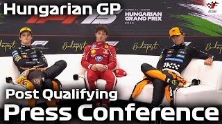 F1 Post-Qualifying Press Conference Hungarian GP 2025 | Charles Leclerc, Oscar Piastri, Lando Norris