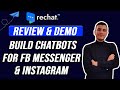 ReChat review - Create Chatbots For Facebook Messanger & Instagram