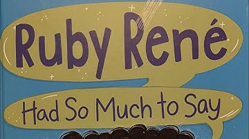 📢 Ruby Rene Had so Much to Say by Ashley Iman | Childrens book | Read Aloud for kids