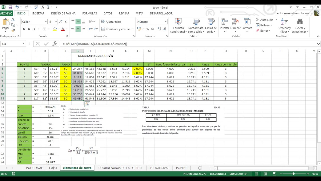 CALCULO DE PROGRESIVAS CAMINOS(PRIMERA PARTE) - YouTube