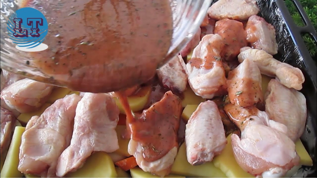 EN HIZLI ANA YEMEK FIRINDA PATATESLİ soslu TAVUK TARİFİ
