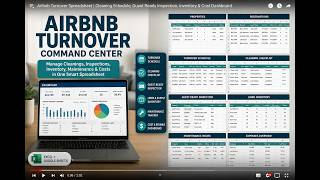 Airbnb Turnover Spreadsheet Tutorial | Cleaning Schedule, Guest Ready, Inventory & Costs