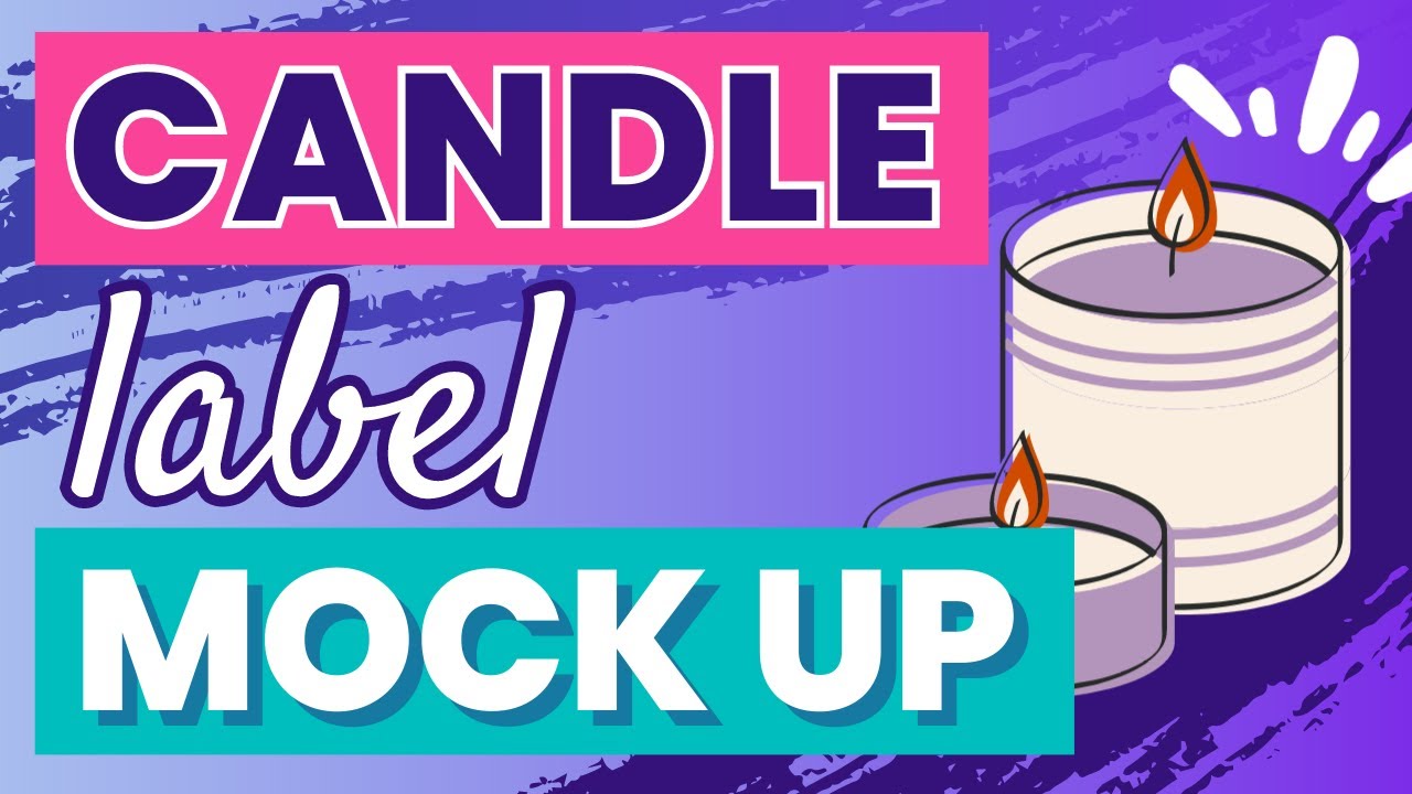 Candle Jar Label Mockup for Canva Vol 2 Amber 8 oz 9 oz