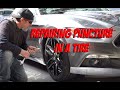 Repairing puncture in tire