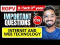 Internet and Web Technology Most Important Topics for RGPV | B.Tech CSE 5th Sem Exam Preparation