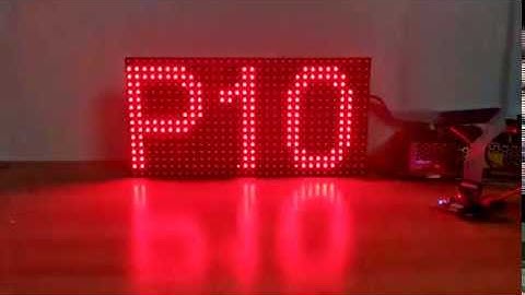 LED P10  320x160 มม. กลางแจ้งสีแดง จอแสดงผล LED, เดี่ยวสีแดง SMD P10   igetled.com