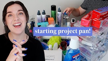 decluttering beauty products, skincare, etc (my first month of project pan!)