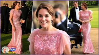 Catherine Stuns In A Pink Swarovski Crystal Gown, Stealing The Spotlight At The Gala