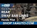 How to replace Rear Sway Bar Links 2003-08 Honda Pilot