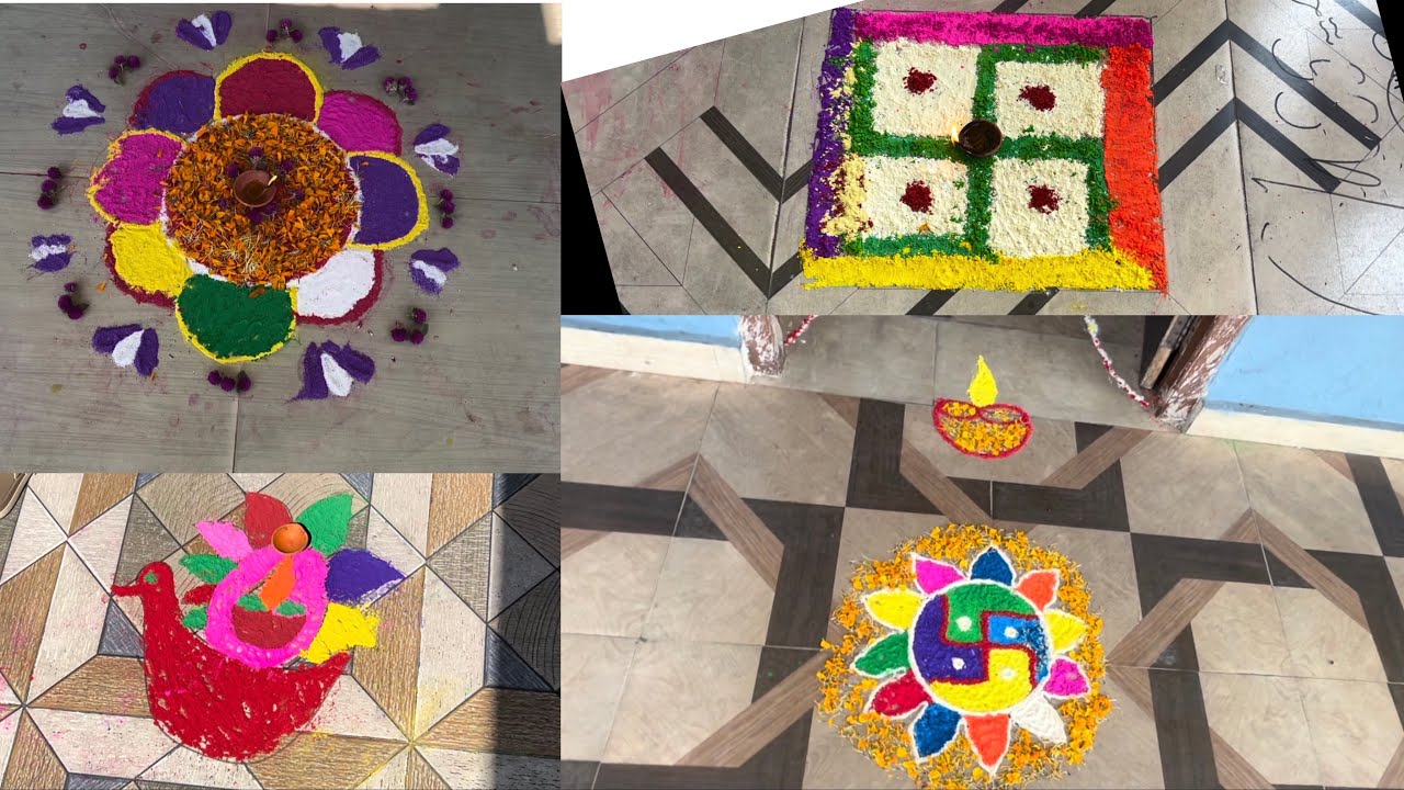 Rangoli Competition Golden Future English Boarding School | Easy Simple ...