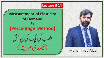 Percentage Method by Muhammad Afzal (Measurement of Elasticity of Demand  طلب کی لچک کی پیمائش)