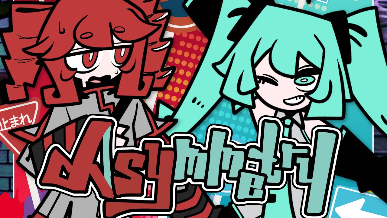 アシンメトリー/初音ミク＆重音テト　　FNF Asymmetry/miku＆teto