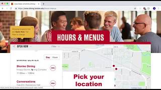 How to check nutritional information on dining.iastate.edu