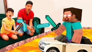 EL PISO ES LAVA! | Minecraft desafío divertido para niños con Jason y Alex!