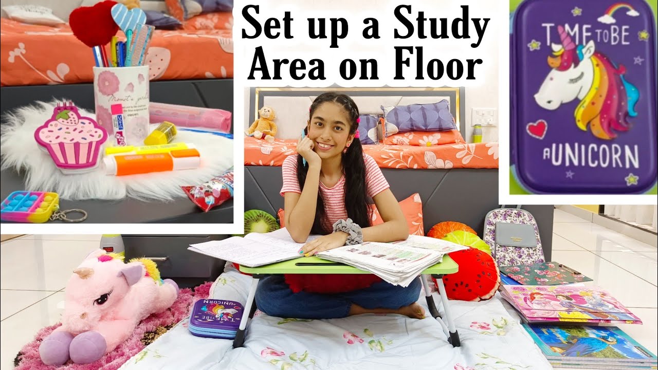 Set up a Study Area on Floor | Exams preparations | Riya's Amazing World