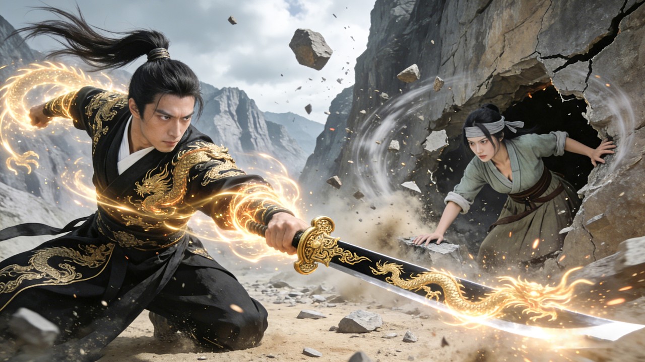 A invincible female swordswoman—was defeated by a simple-minded boy with no martial arts skills!