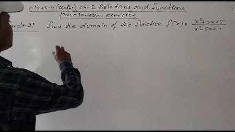 Ch-2 Relations and Functions (Miscellaneous Examples- example 21)