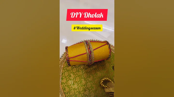 DIY Mini Dholak for Haldi /Mehendi/ Wedding platter  #handmade  #shorts #dholak #weddingpreparation