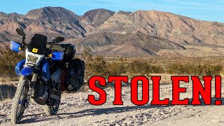 Stolen in Mexico: The DR650 is gone.