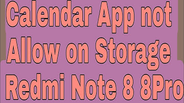 How to Calendar App not Allow on Storage  Redmi Note 8 8Pro