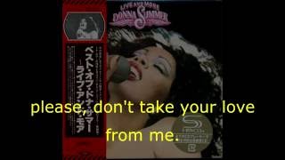 Donna Summer - MacArthur Park Suite LYRICS - SHM &quot;Live and More&quot; 1978