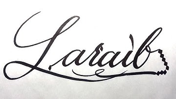 Laraib Name Signature Calligraphy Status | #moderncalligraphy #cursive #YearofYou #laraib @Laraib