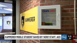 ‘Guardian angel’ staff, AED save Kammerer Middle School student’s life