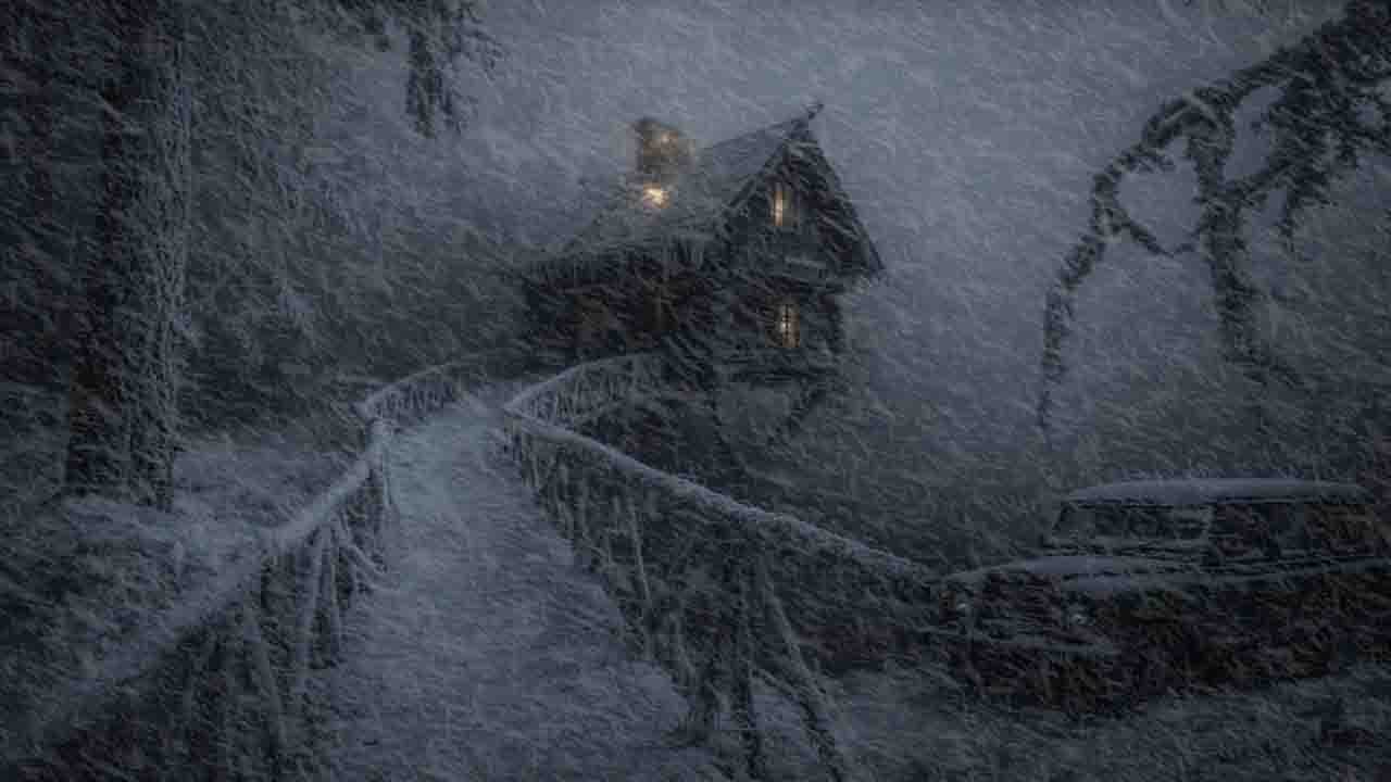 Severe Winter Storm Outside a Cozy Cabin | Howling Wind & Snowy Night Ambience