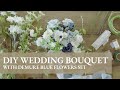 Lings tutorial how to diy elegant blue wedding bouquet