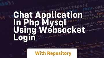 Chat application in php mysql using websocket login