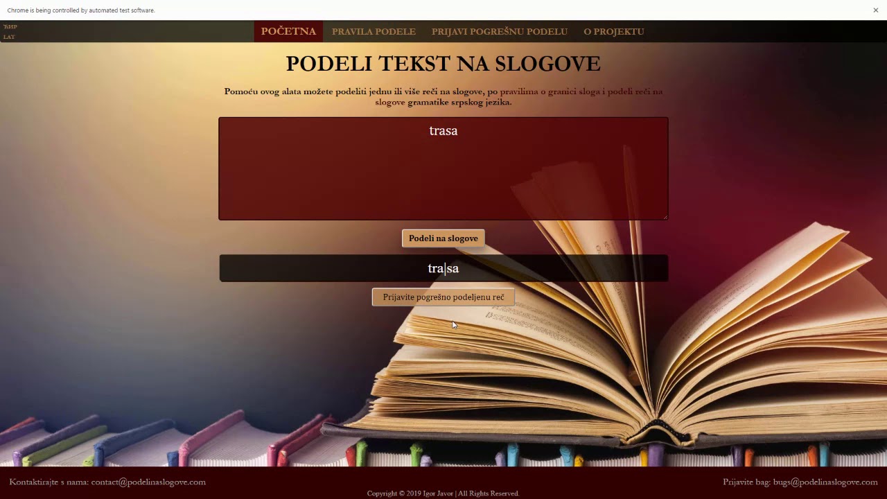 Check out my first Web Development project - www.podelinaslogove.com ...