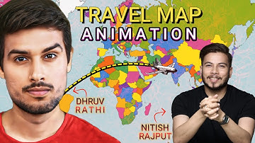 TRAVLING MAP ANIMATION LIKE DHRUV RATHI & NITISH RAJPUT | Documentry Style Video Editing Full Course