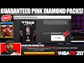 WE OPENED SO MANY GUARANTEED PINK DIAMOND PACKS AND BROKE 2K ALREADY! NBA 2K20 MYTEAM PACK OPENING