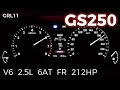 (2012y) GS250 , acceleration test.cruise engine rpm , Japan specification .(LEXUS GRL11) V6 2500cc