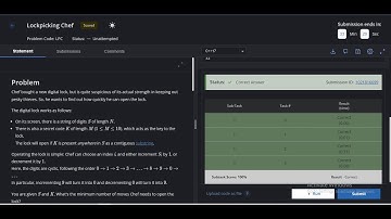 Lockpicking Problem Solution | Code Chef Problem C++ Solution # #LockpickingChefsolution #