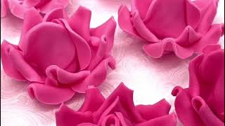 Large Fuchsia 3D Roses