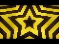 4K 1 Hour Yellow Star Tunnel Y2K Colorful Aesthetic LED Lights Background Video Screensaver