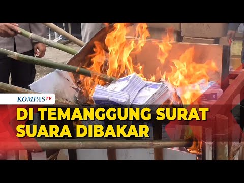 Surat Suara Dibakar di Temanggung  Jelang Pemungutan Suara Pemilu 2024