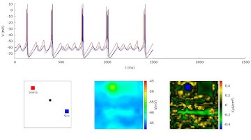 Network of Subthreshold Oscillating/Spiking Neurons with g = 1 mS/cm^2