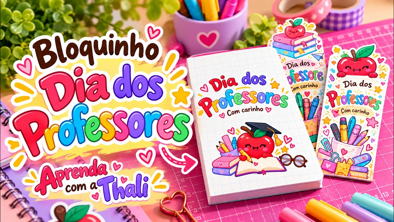 Miniatura: 🍎 BLOQUINHO DIA DOS PROFESSORES | Passo a passo completo ✏️📚