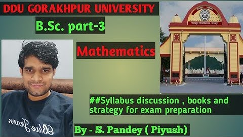Syllabus B.Sc. 3rd year DDU GKP #MathsSyllabusBScDDU