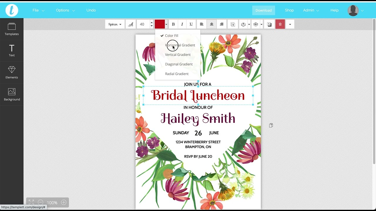 How to edit text on Templett templates