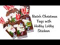 Easy to Make Big Batch Christmas Tags Polly's Paper Studio Hobby Lobby Stickers Vintage Inspired DIY