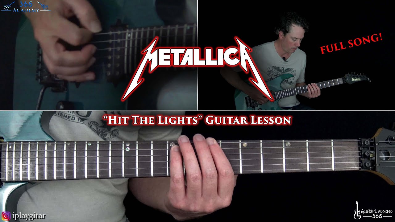 Algebraisk Creed Måske Hit The Lights Guitar Lesson - Metallica - YouTube