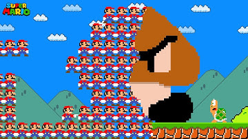Super Mario Bros., but Everything Mario Touches Turns into Clone Marios