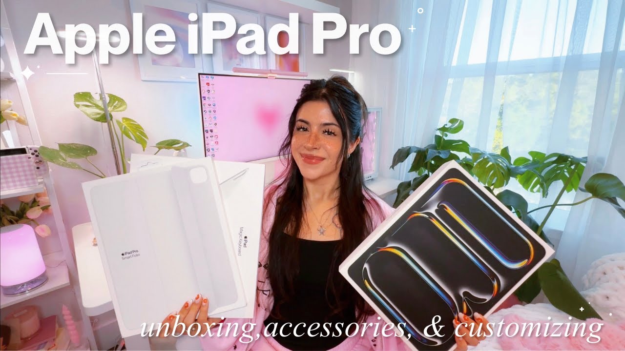 NEW iPad Pro M4 | Apple Pencil Pro, aesthetic unboxing, accessories ...