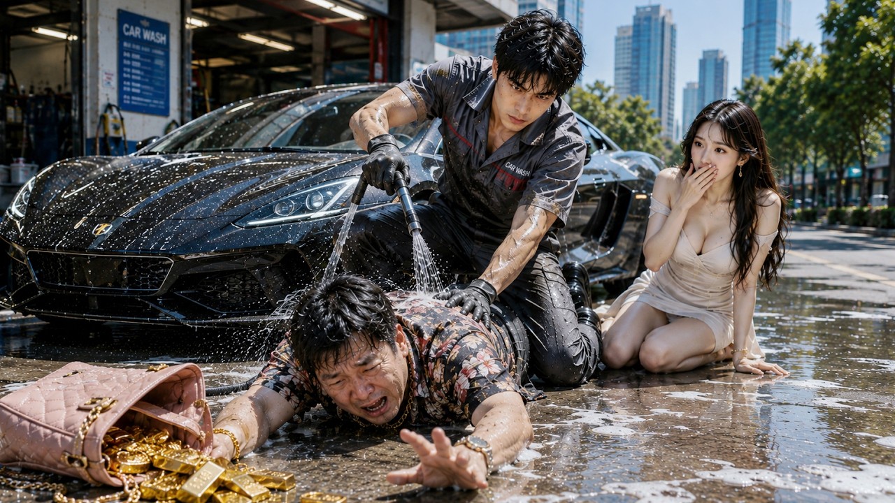 洗車大叔意外救下被搶劫的美女總裁，並痛擊劫匪，美女總裁春心蕩漾，本以為大叔只是普通人，豈料竟是千億萬富翁，怒下數億聘禮，抱得美人歸！#男頻 #短劇 #窮小子 #女總裁 #逆襲