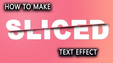 Sliced Text Effect in Adobe Photoshop ||1 Minute Photoshop Tutorial