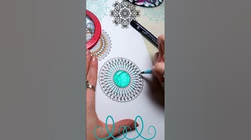Geometric Art - Beautiful Result  #oddlysatisfying #shorts #spirograph #mandala #gemstonespirograph